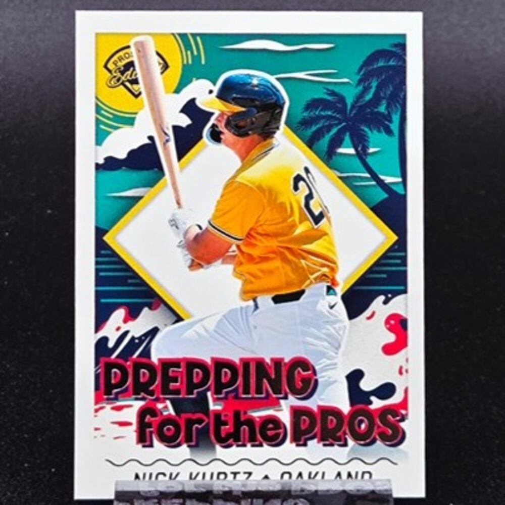 Nick Kurtz Prepping for the Pros RC Athletics Rookie Insert